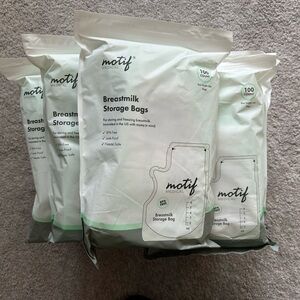 Motif Medical / Lot of x4 - 100 Count 6oz Milk Storage Bags